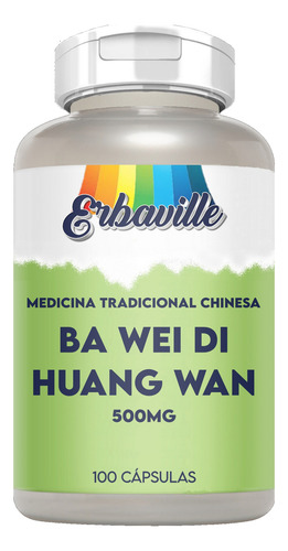 Ba Wei Di Huang Wan 100 Cáps 500mg - 8 Ervas.