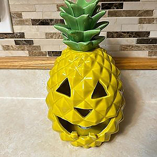 Decoración Ligera Con Forma De Piña Para Halloween, Planta D
