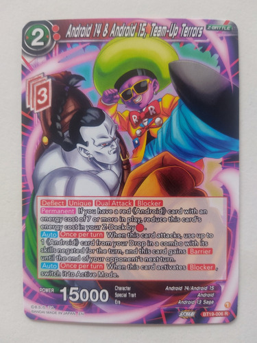 Dragon Ball Super Tcg Android 14 & Android 15 Bt19-006 R