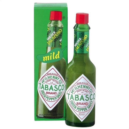Imagen 2 de 8 de Salsa Picante Tabasco Mild 60ml Pimiento Verde Suave Jalapen