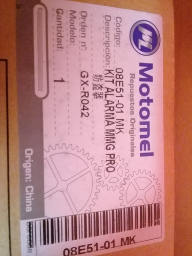 Imagen 2 de 3 de Alarma Motos Mmg Pro Motomel Original Completa Universal
