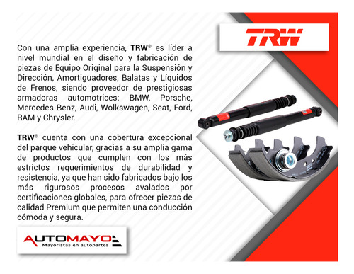 1/ Horquilla Delantera Inf Int Trw Focus Ford 2012-2017