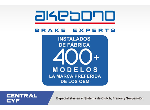 Balata Akebono Asp784a Del Gmc Sierra 3500 Hd 2008