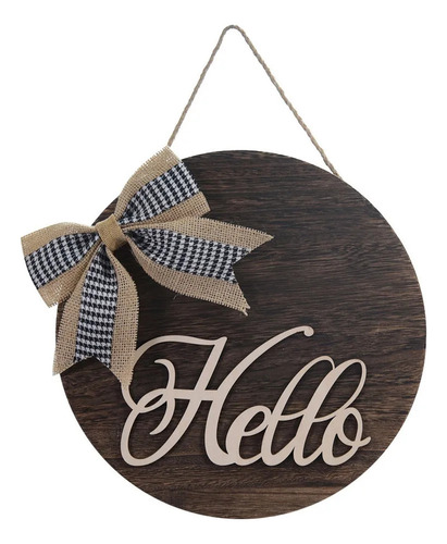 Letrero Colgante De Madera Hello Sign For Corona De Primave