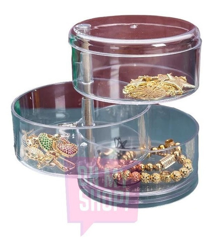 Imagen 6 de 6 de Organizador Bijou Joyas Acrilico Redondo Anillos Alhajas