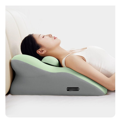 . Almohada De Cuña Para La Espalda, Cojín De Lectura, Verde