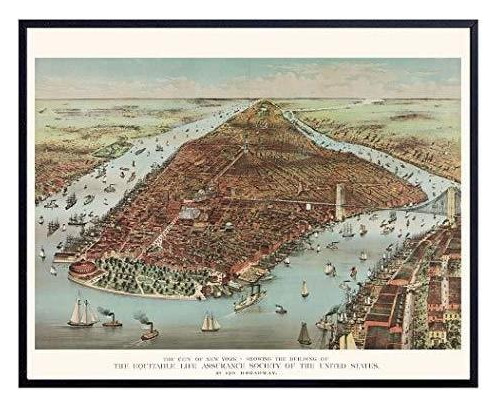 New York City Vintage Wall Art Home Decor Poster Print ...