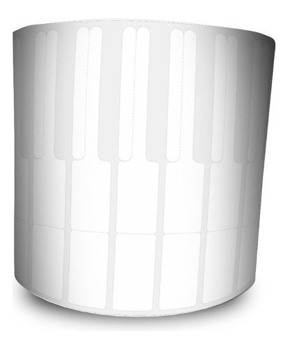 01 Rolo Etiqueta Joias E Otica Bopp 84x12 Mm Com Aba 2000un Cor Branco