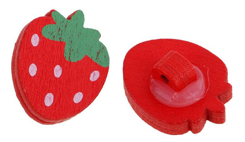 50 Piezas De Botones De Eje De Con Forma De Fresa Para Coser