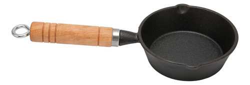 Sartén De Hierro Fundido Con Caños De Goteo Con Mango De Mad