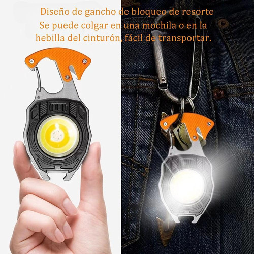 Linterna Led Llavero Portátil Lámpara Táctica Multifunción