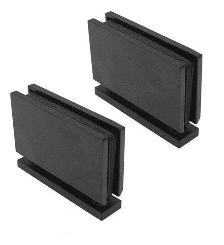 2 Bisagra Puerta Cristal Marco Color Negro Accesorio