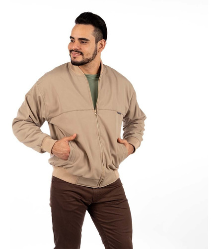 Casaca Legant Hombre Cuello Tejido - Beige Xxxl