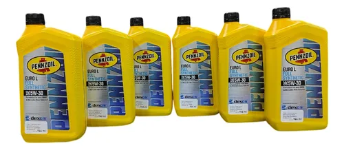 comprar Paquete De 6 Litros Aceite 5w30 Sintético Pennzoil 946 Ml