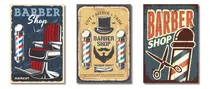 Comprar Quadro Decorativo 3 Peças Tema Barbearia Barber Shop Vintage