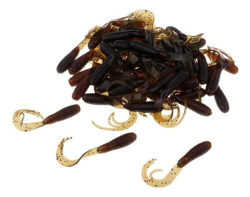 50 Unids Señuelo Cola Rizado Shad Cebo Carnada Grum Jig