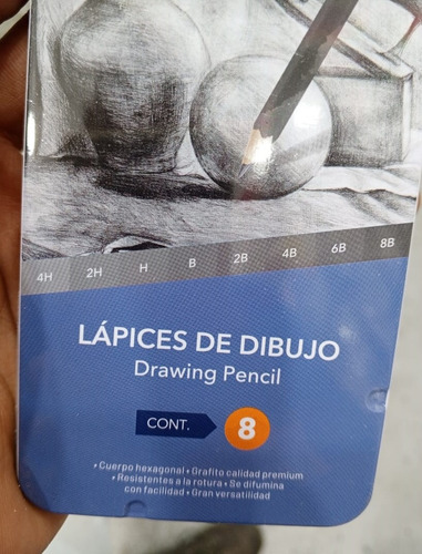 Set De 8 Lápices Profesionales Pointer 4h/2h/h/b/2b/4b/6b/8b