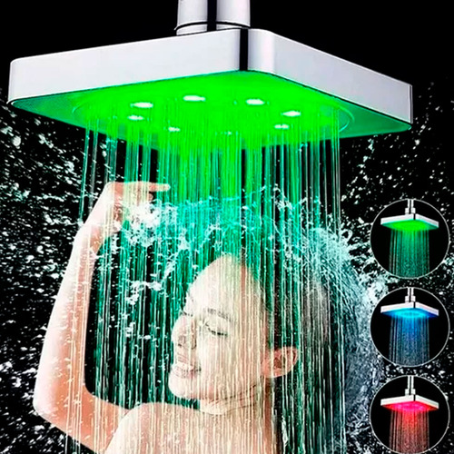 Flor De Ducha Baño Con Luces Led Rgb De Colores Yc-8516