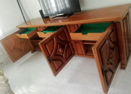 Elegante Bufetero, Bufetera, Trinchador De Madera Caoba. (Usado)