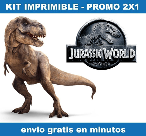 Kit Imprimible Jurassic World Candy Bar Promo 2x1