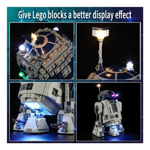 Luz Led Vaodest Para Lego R2-d2, Diseño Y Configuración Con