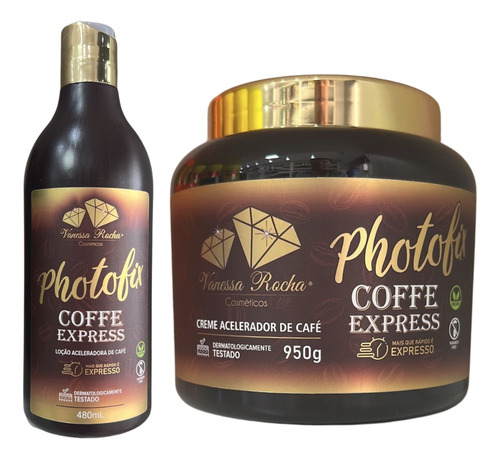 Kit Photofix Coffe Express Vanessa Rocha 950g +loção Acelera