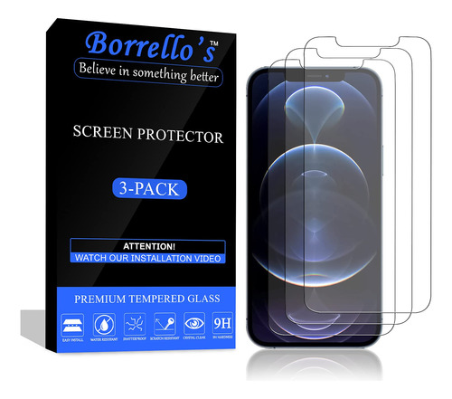 Borrello's 3 Protector Pantalla Para iPhone XS Max 11 Pro 9h