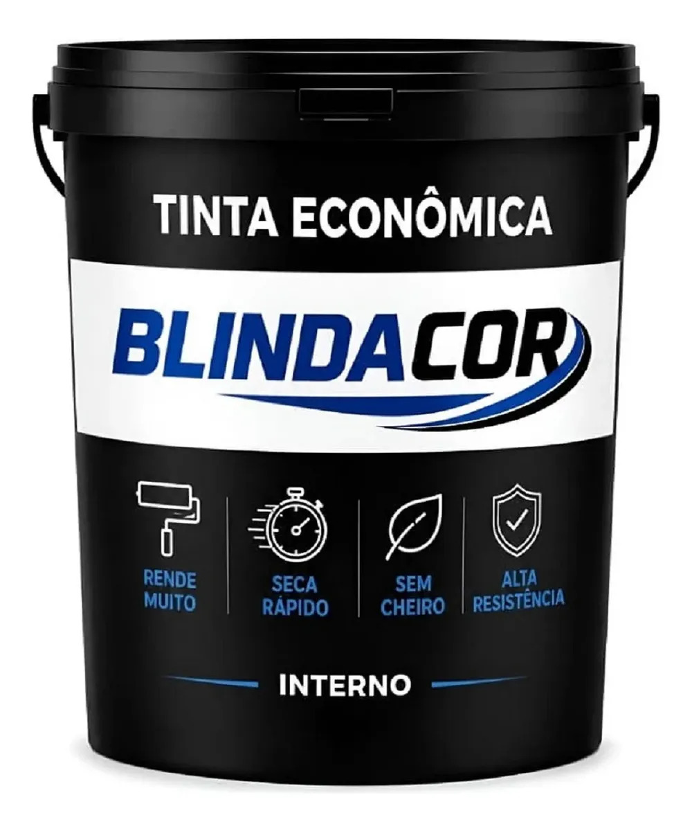 Tinta Acrílica Látex Blindacor Econômica Fosca Antimofo Cinza 16 L