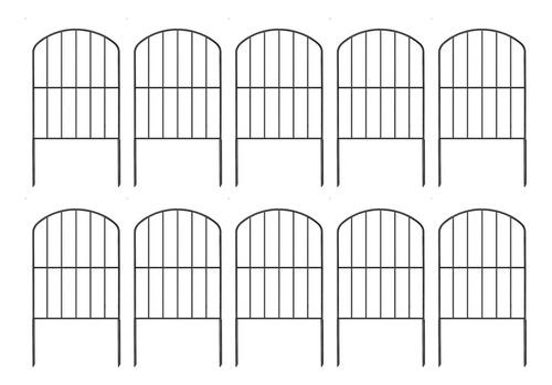 10 Piezas De Valla De Jardín De Hierro, Accesorio Para