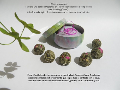 Blooming Tea, Té Floral, Té Artístico (6 Unidades)