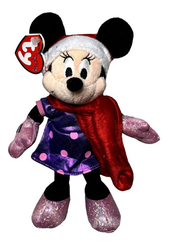 Boneca De Pelúcia P Minnie Mouse Rosa Natal Disney Original