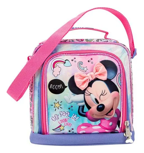 Lonchera Para Niña De Kinder Marca Ruz Mod Minnie Multicolor Color Lila