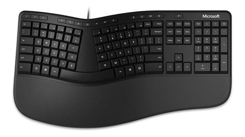Teclado Usb Microsoft Ergonomic Lxm-00001 Ingles Preto