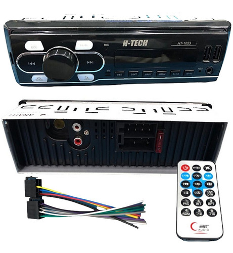  Rádio Automotivo Bluetooth Usb Mp3 Com Controle H-tech