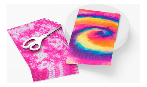 Pack X10 Trozos Tela Bistrech Estampada - Tie Dye - 20x28cms