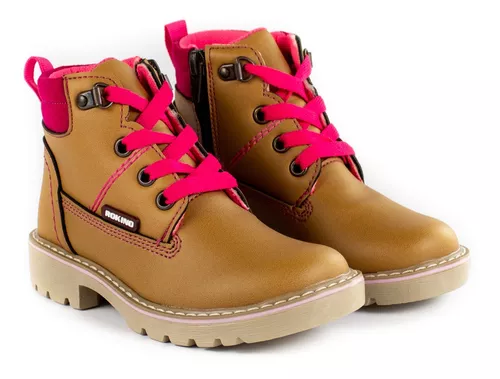 Bota Casual Rokino 3154 Color Miel-Marrón Para Niño