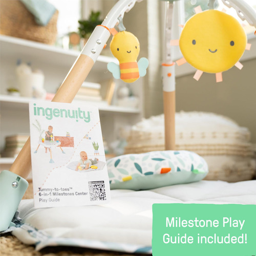 Ingenuity Tummy-toes-toes 6-in-1 Milestone Center, Play Gym,