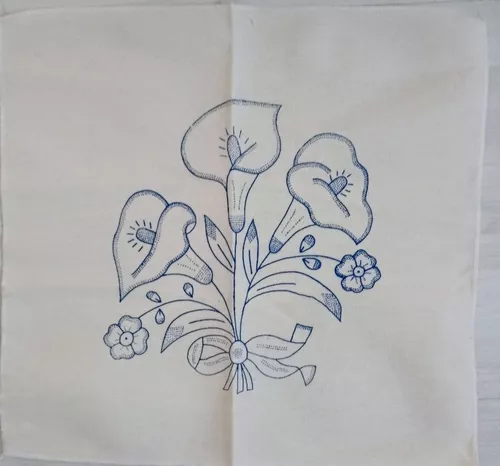 Servilleta de manta dibujos normales con orilla