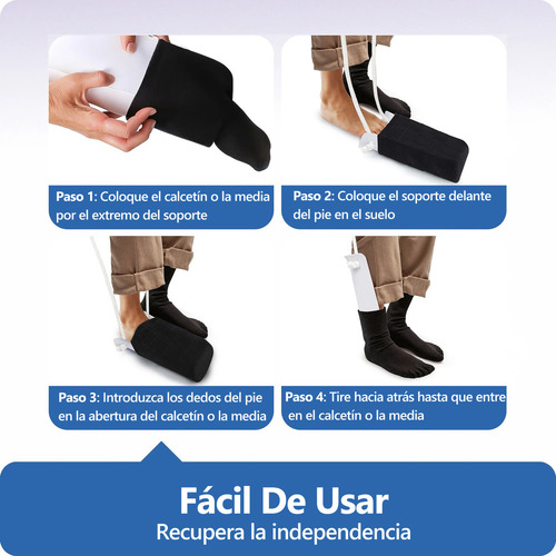 Calzador De Calcetines Ayuda Para Calzar Calcetines Kit De Ayuda Para Poner Y Quitar Calcetines Para Mujeres Embarazadas Y Personas Mayores Sin Agacharse Kekoy