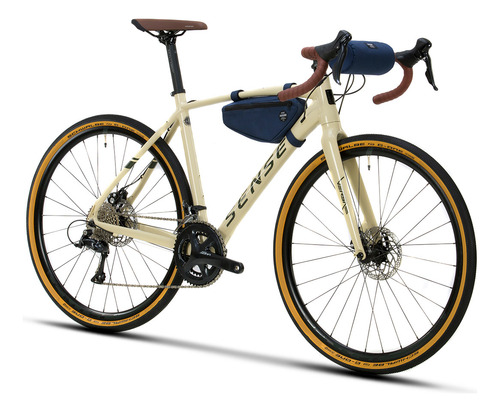 Bike Gravel 55' Freio Mecânico Versa Comp 2023 Creme Verde