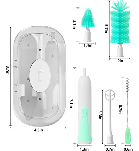 Juego De Viaje Con Cepillo Eléctrico Para Biberones Con Cepi