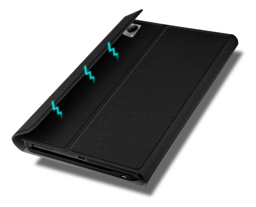 Funda Negra De Poliuretano Con Teclado Para Vivo Pad Air/iqo
