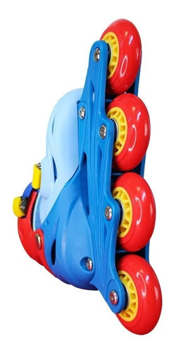 Imagem 7 de 7 de Patins Infantil Roller Tri-line Unitoys 1504 30-33 Azul