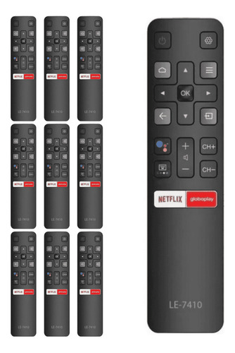 Kit 10 Controle Remoto Compatível Com Tcl Smart Tv 4k Rc802v