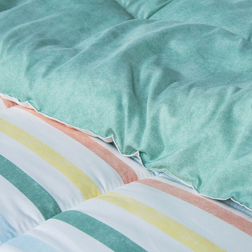 Plumón Reversible Soft Touch Anselmo Verde Súper King