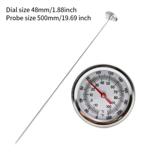 Termómetro Para Suelo De Compostaje De 500 Mm, 0-220 °f,