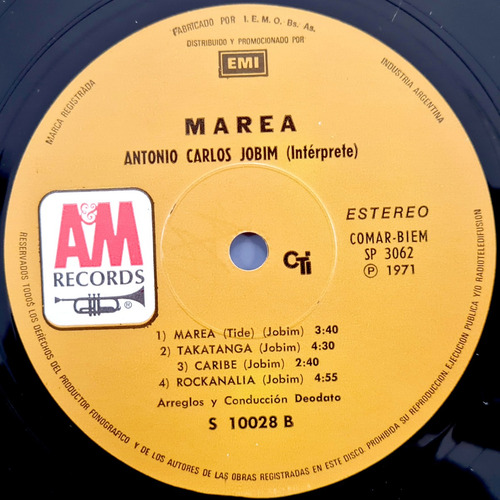 Antonio Carlos Jobim - Marea (1971) Argentina - Vinilo / Lp (Usado)