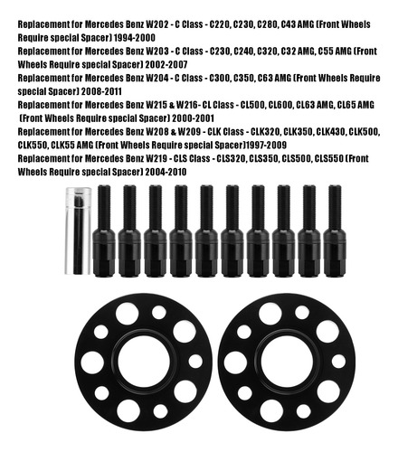 Juego De Adaptadores De Ruedas Spacer Kit 5x112 15 Mm Brida