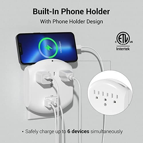 Enchufe Inteligente Marca Clear Power 3 Tomas/3 Usb/blanco