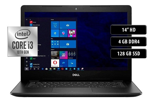 Imagen 1 de 6 de Notebook Dell Inspiron 3493 Core I3-1005g1 4gb 128ssd 14 Hd